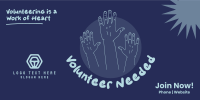 Volunteer Hands Twitter Post Design