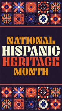 Hispanic Heritage Month Tiles YouTube Short Design