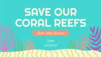 Coral Reef Conference Facebook Event Cover Design