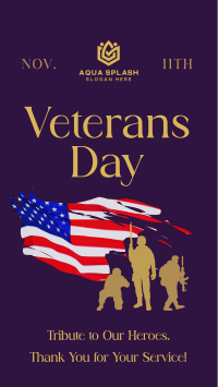 Commemorative Veterans Day TikTok Video Image Preview