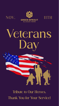 Commemorative Veterans Day TikTok Video Image Preview