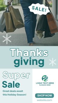 Super Sale this Thanksgiving Instagram story Image Preview