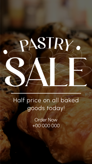 Pastry Sale Today Facebook story Image Preview