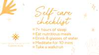 Self care checklist Facebook Event Cover Design