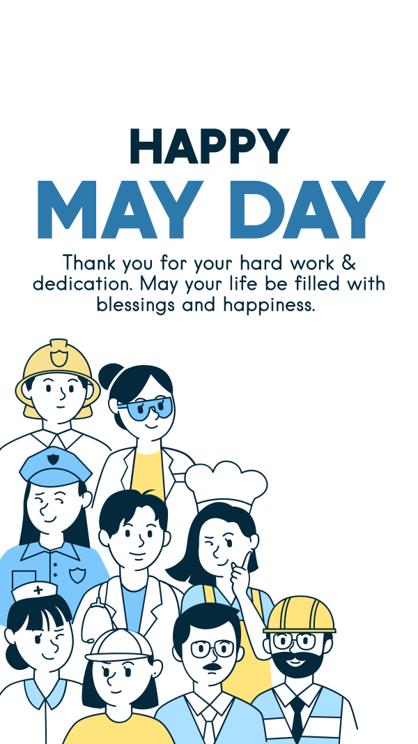 Happy May Day Workers Instagram Story Design Image Preview
