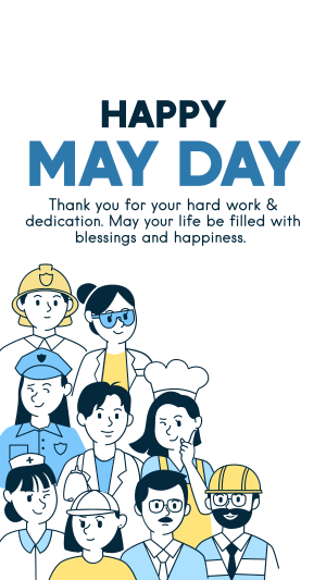 Happy May Day Workers Instagram story Image Preview