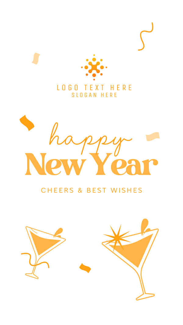 Cheers to the New Year Facebook Story Design Image Preview