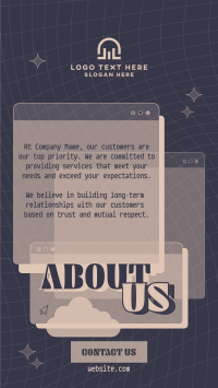 About Us Retro Window Instagram Story Design