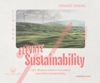 Elevating Sustainability Seminar Facebook Post Design