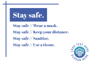 Stay safe Postcard Design