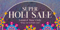 Holi Sale Patterns Twitter post Image Preview