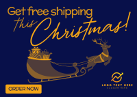 Contemporary Christmas Free Shipping Postcard Image Preview