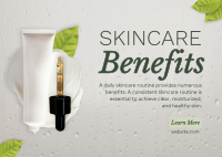 Skincare Benefits Organic Postcard Design