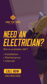 Electrical Maintenance Handyman Facebook Story Design