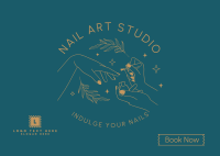 Nail Art Studio Postcard Design