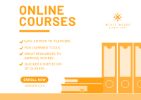 Online Courses Postcard Image Preview