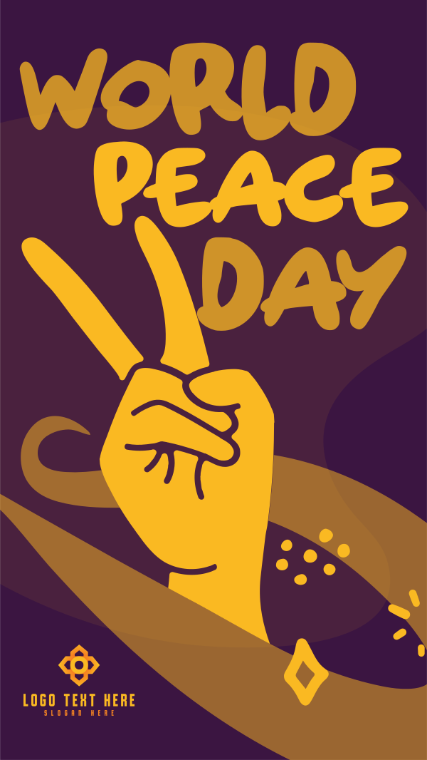 Peace Day Scribbles Instagram Story Design Image Preview
