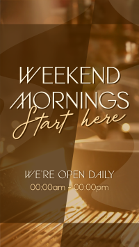 Cafe Opening Hours YouTube Short Design