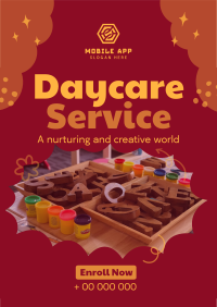 Cloudy Daycare Service Poster Image Preview