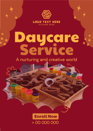 Cloudy Daycare Service Poster Image Preview