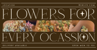Modern Nostalgia Floral Service Facebook Ad Design