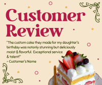 Birthday Cake Review Facebook Post Design