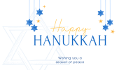 Simple Hanukkah Greeting Twitter post Image Preview