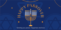 Happy Passover Greetings Twitter Post Design