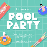 Exciting Pool Party Instagram post Image Preview