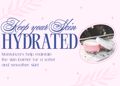 Skincare Hydration Benefits Postcard Image Preview