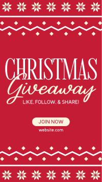 Christmas Giveaway Promo Facebook Story Design