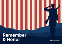 Memorial Day Salute Postcard Design