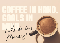 Coffee Motivation Quote Postcard Design