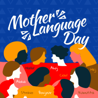 Abstract International Mother Language Day Instagram post Image Preview