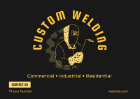 Custom Welding Badge Postcard Image Preview