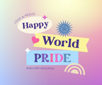 Gradient World Pride Facebook Post Design
