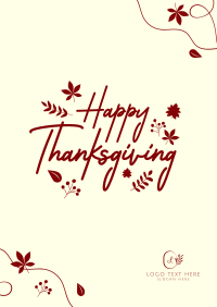 Thanksgiving Leaves Poster Design