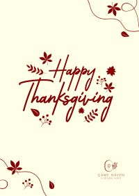 Thanksgiving Leaves Poster Image Preview