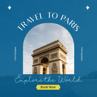 Travel to Paris Instagram Post Design