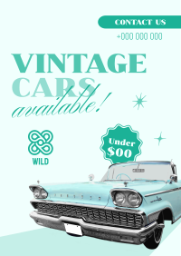 Vintage Cars Available Flyer Image Preview