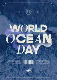 Y2K Ocean Day Poster Design