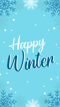 Winter Snowflake Greeting Facebook Story Design