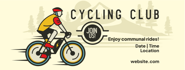 Fitness Cycling Club Facebook Cover Design Image Preview