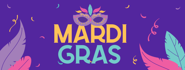 Mardi Gras Celebration Facebook Cover Design