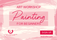 Painting for Beginners Postcard Image Preview