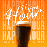 Happy Hour Night Instagram Post Design