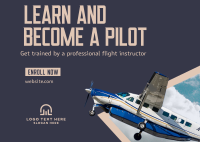 Flight Training Program Postcard Design