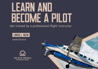 Flight Training Program Postcard Image Preview