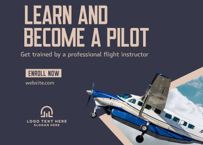 Flight Training Program Postcard Image Preview