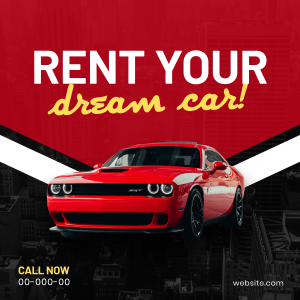 Dream Car Rental Instagram post